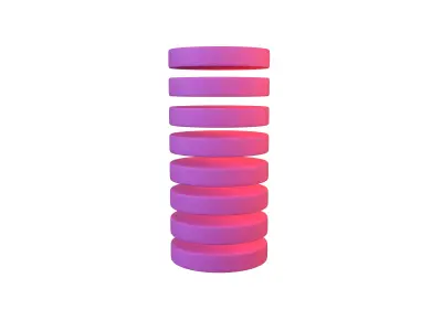 Nand Flash Memory TLC Structure v1 007 Low-poly 3D model