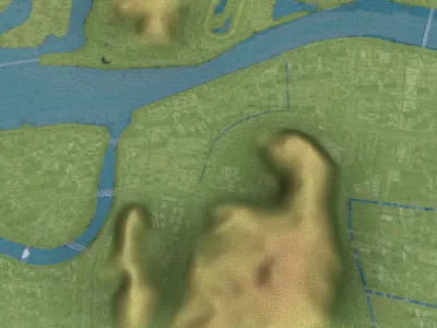 Macao - Topography Terrain 3D City 3D Model Pack