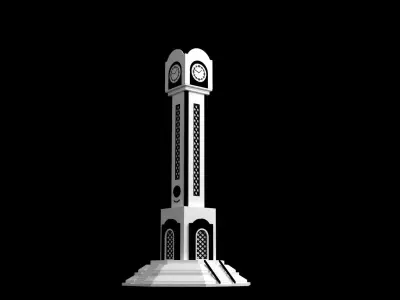 Homs Clock Tower  Modular 3D Model  Light Up Desk Lamp 3D print model