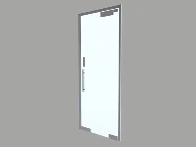 Metal Door Single Low-poly 3D model