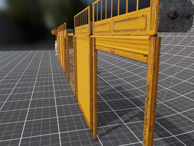 metal shutter  Low-poly 3D model