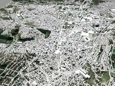Cityscape Pristina Kosovo 3D model