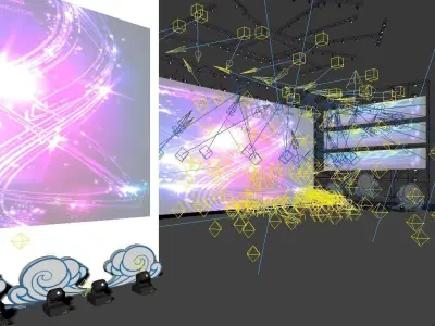 Concert party carnival stage 91 3D model