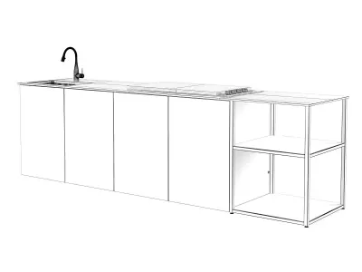 Modus Outdoor Kitchen Comp4 3D model