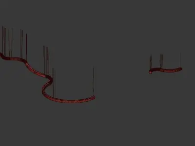 Wave and Line Hanging Lamps by Forstlight 3D model