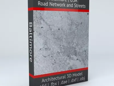 Baltimore Road Network and Streets 3D model