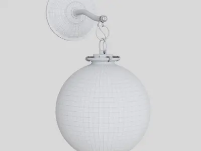 Wall Lamp Antique Globe Sconce 3D model