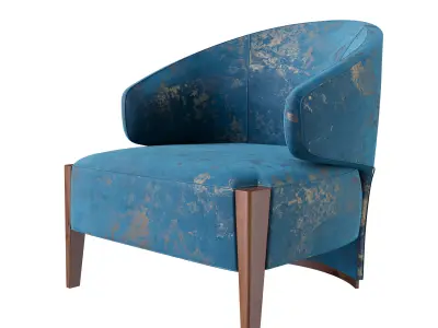 Rubelli Seta Club Chair 3D model