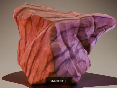 Stylized cliffs triple pack--NONE-AI