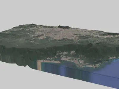 Sao Bernardo do Campo City Low-poly 3D model