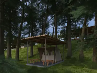 Tenda isi 4 orang 3D model