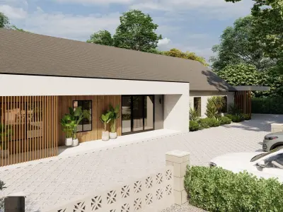 3D Exterior Scene 3D model design garden and landscape  3D model get