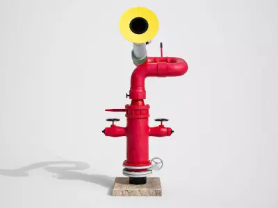 Low Poly Ground Monito Low-poly 3D model