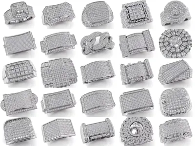 25 BIG-Mens ring 3D Model Pack