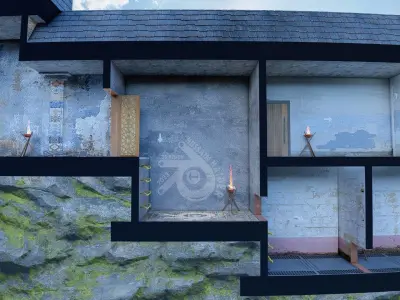 Level Design Low-poly 3D model