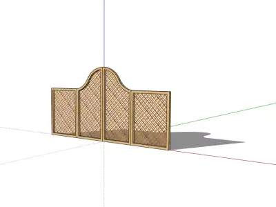 60 Wooden Fence Collection SketchUp SKP Models 3D model