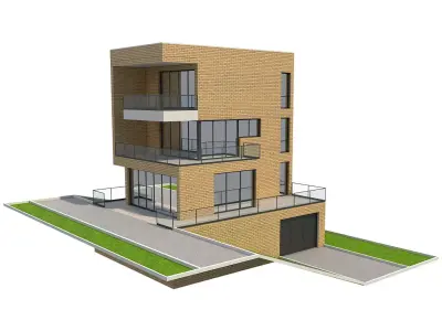 Brick House 8 3D model