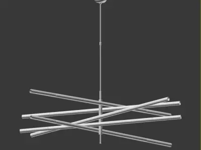 Rousseau Articulating LED Chandelier 3D model