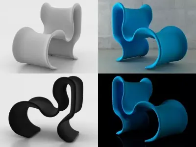 Fiocco Chair 3D model