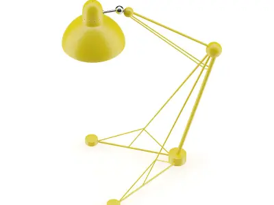 Large Yellow Floor Lamp 3D model