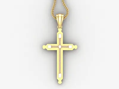 Cross Light Gold 4CP066 3DM STL 3D print model