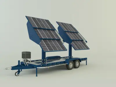 Solar panel carrier 3D model