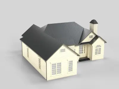 Cottage House Design 10T5 Low-poly 3D model