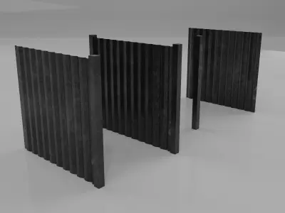 Fence Pack Low-poly 3D model get