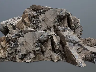 Mountain Low-poly 3D model 6