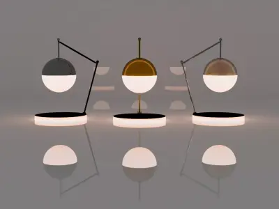 Modern Desk Lamp High Poly Free 3D model