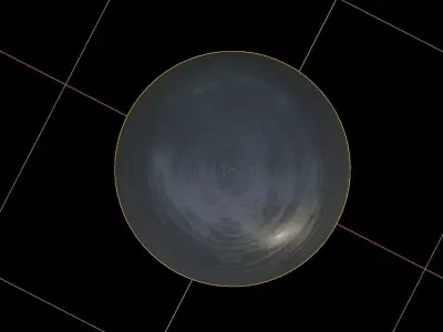 Modern half style sphere wooden and metallic futuristic lamp Low-poly 3D model