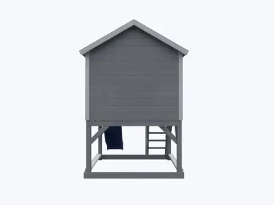 Playground wood playhouse backyard Domek dla Dzieci 3D model