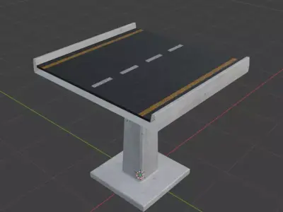 Road Asset Free low-poly 3D model