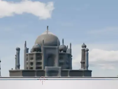 Taj Mahal 3D Model - High-Quality Architectural Asset 3D model