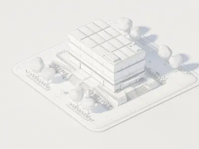 Education Campus Building Low-poly 3D model
