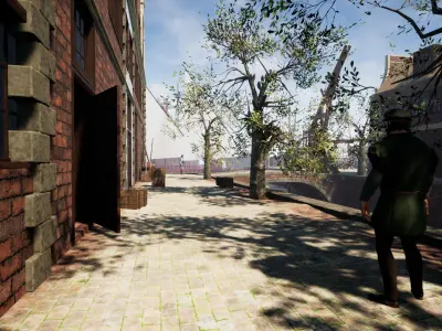 Medieval Harbor Low-poly 3D model