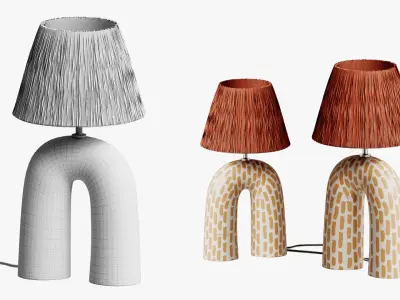 You Table Lamp - Tangerine Dash Matte 3D model