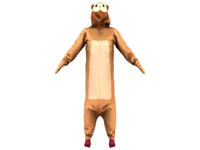  Mens Neko Costume v1 Low-poly 3D model