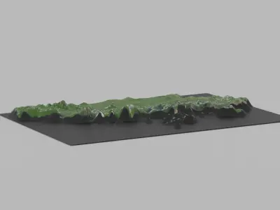 Belize Map  Country Low-poly 3D model