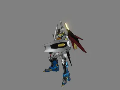 Attacker Gundam B 12 3D model
