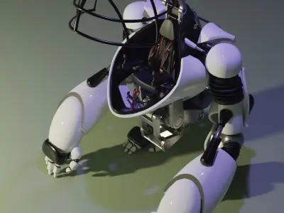 Mech Gorilla Character Low-poly 3D model