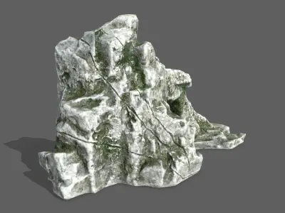 Rock Set Low-poly 3D model 7