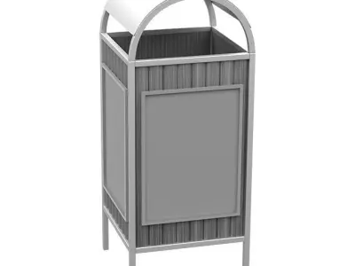 Bin Outdoor Poster Banner 3D model