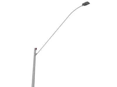 Concrete Lamp Post - Light Pole - Light Post - Street Light 50 3D model