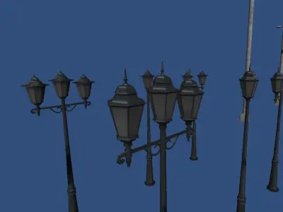 Streetlights collection tv series cover art Low-poly 3D model