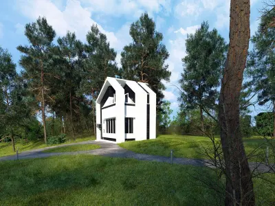 Modern house 68m2 3D model