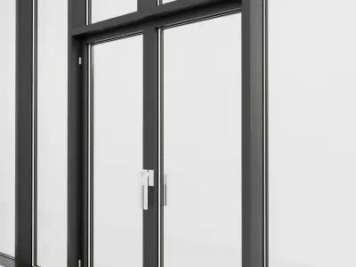 Panoramic glazing Stained glass 28 Low-poly 3D model