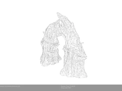 Low Poly Stylized Enchanted Woodland Gateway Low-poly 3D model