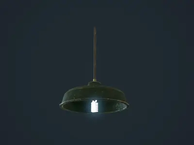Hanging light Low-poly 3D model buy