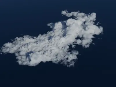 9 High-Quality 3D Cumulus Cloud VDBs 3D model